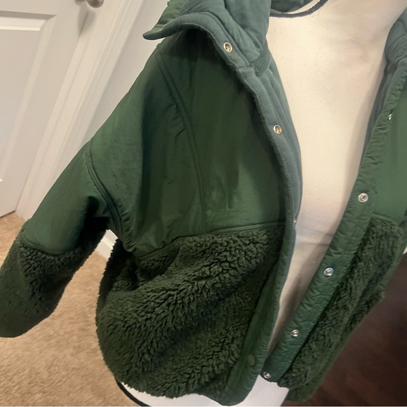 Free People Forest Green Fleece Jacket - Picture 3 of 11